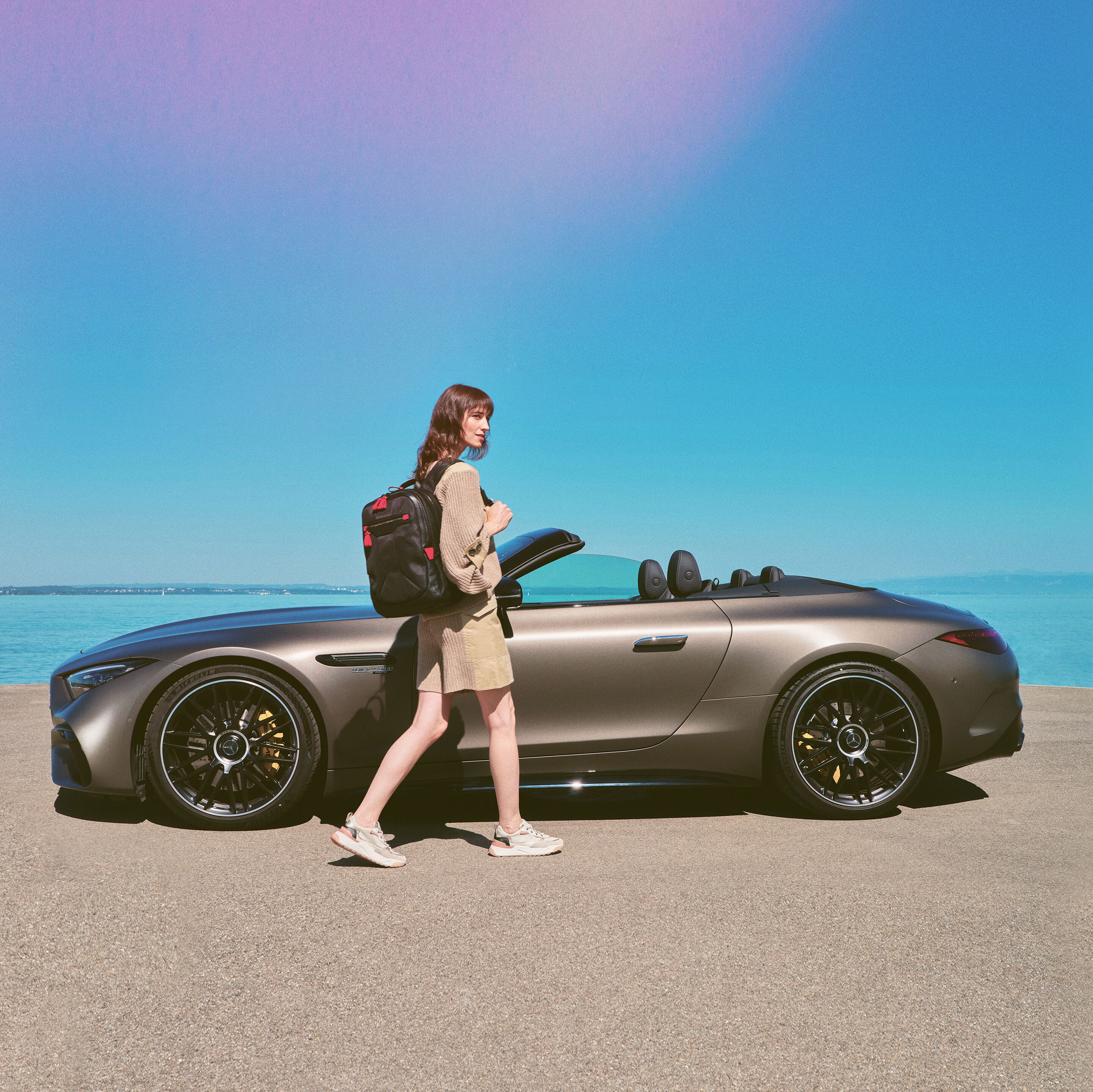 Mercedes-Benz en la playa