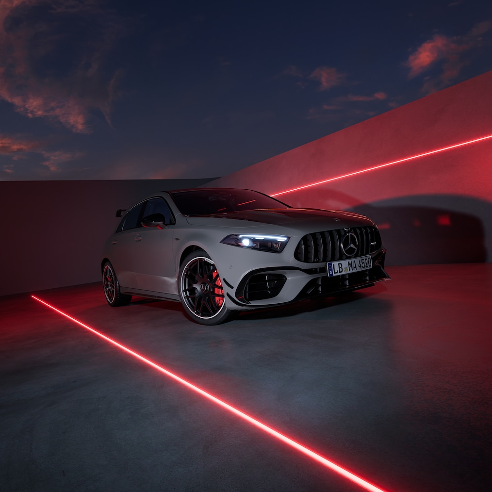 El Mercedes-AMG Clase A con el paquete de diseño AMG Plus.