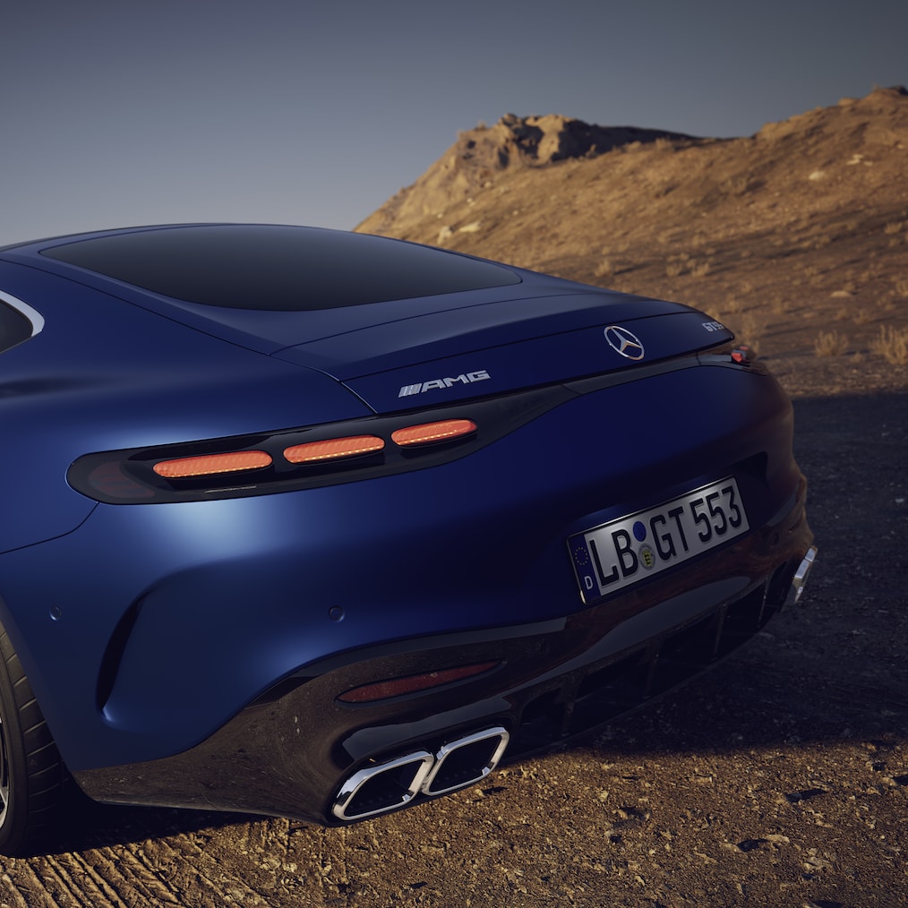 La aerodinámica activa del Mercedes-AMG GT 55 Coupé.