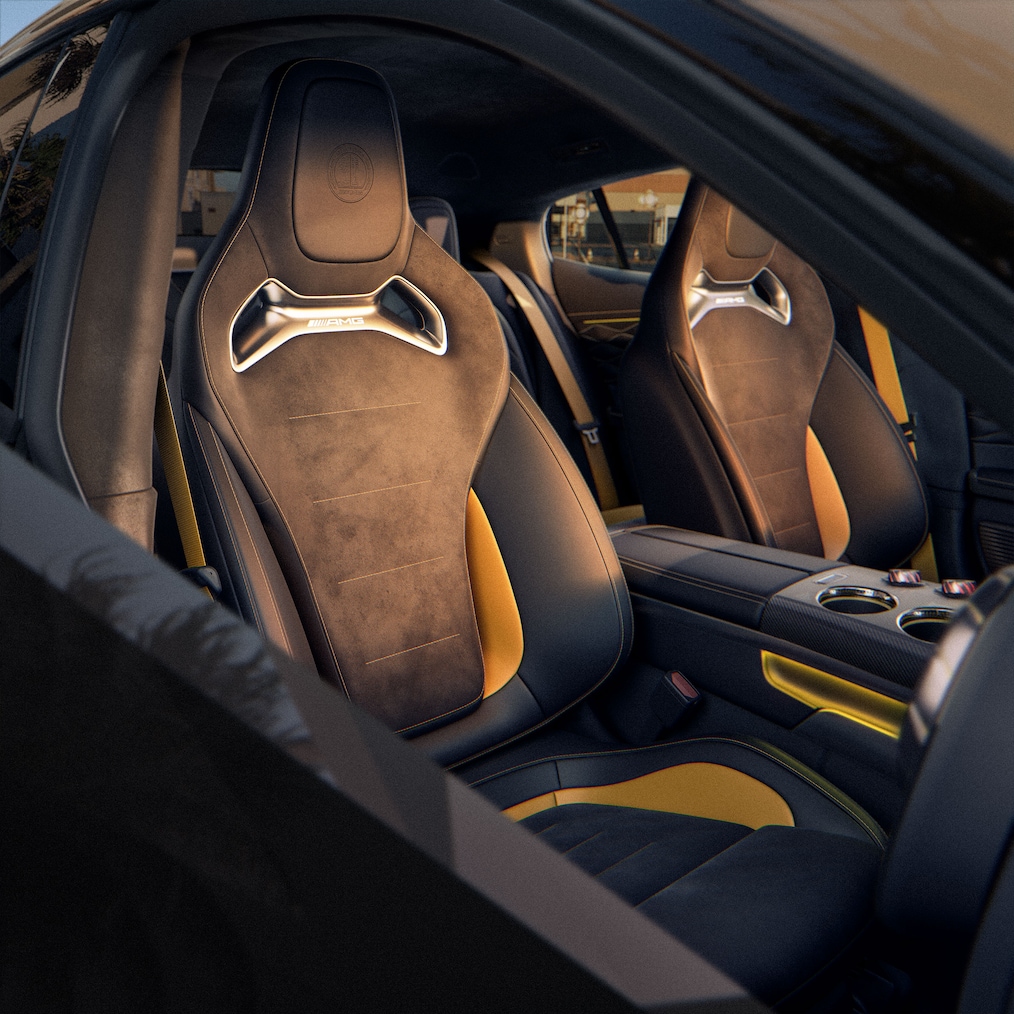 El interior des GT Coupé de 4 puertas de Mercedes-AMG.