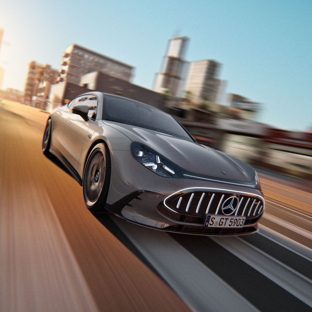 El exterior del GT Coupé de 4 puertas de Mercedes-AMG.