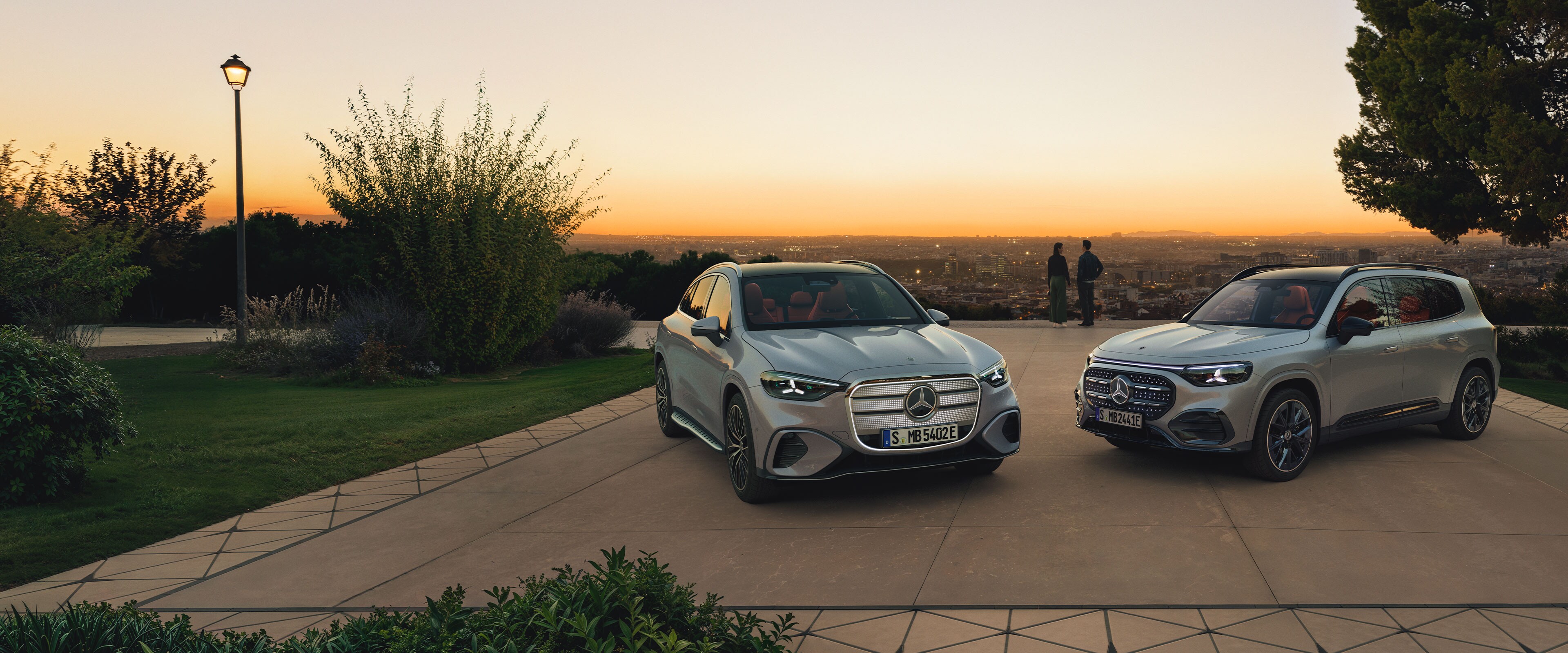 Vista frontal lateral del nuevo Mercedes-Benz GLC.