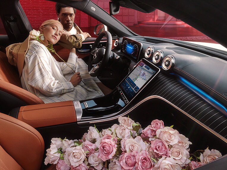 El interior del Mercedes-Benz Clase C Estate.