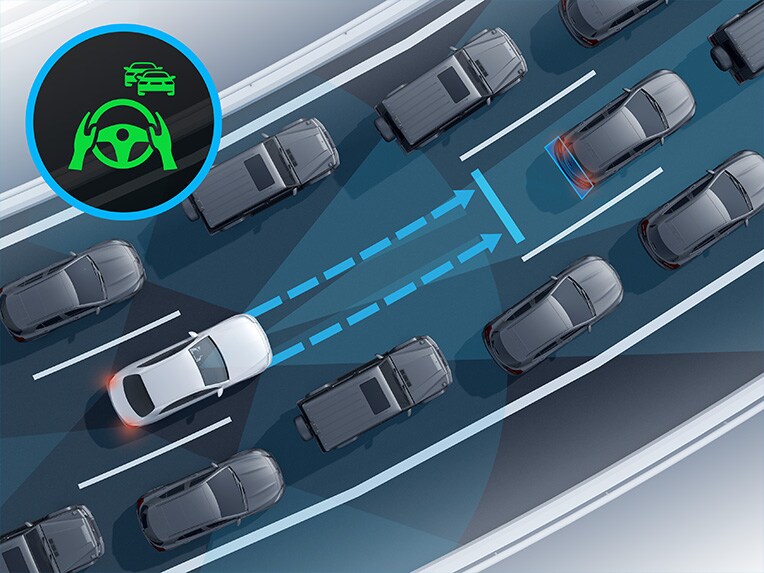 Asistente activo para retenciones en el Mercedes-Benz Clase C Estate.