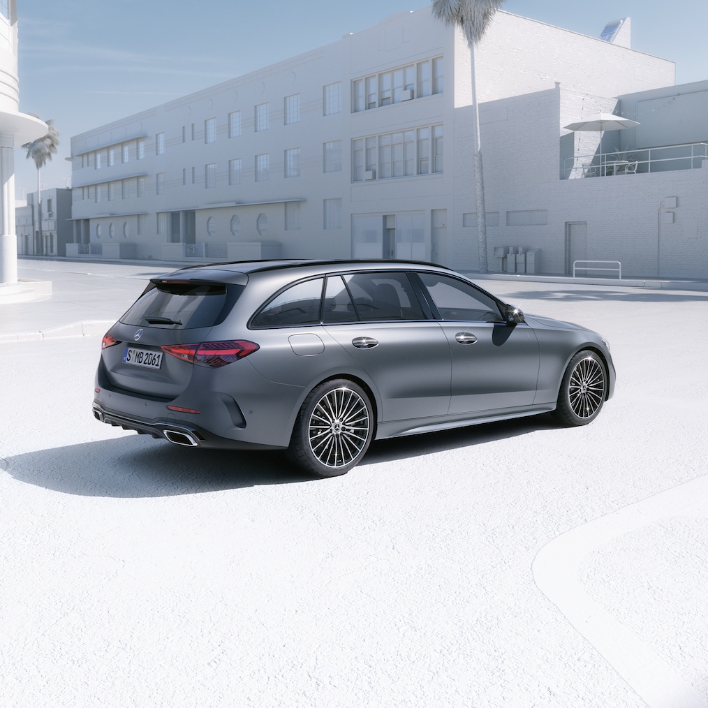 Representación esquemática del funcionamiento de la dirección del eje trasero, por ejemplo al aparcar.