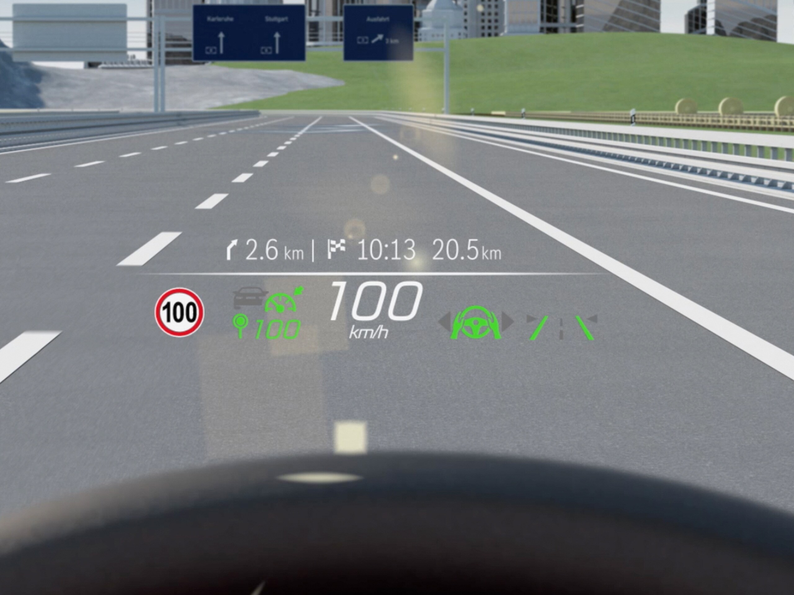 El vídeo muestra el Head-up Display.