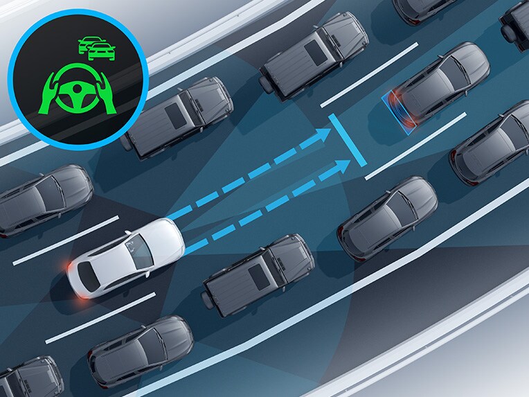 Asistente activo para retenciones en el Mercedes-Benz Clase C Berlina.
