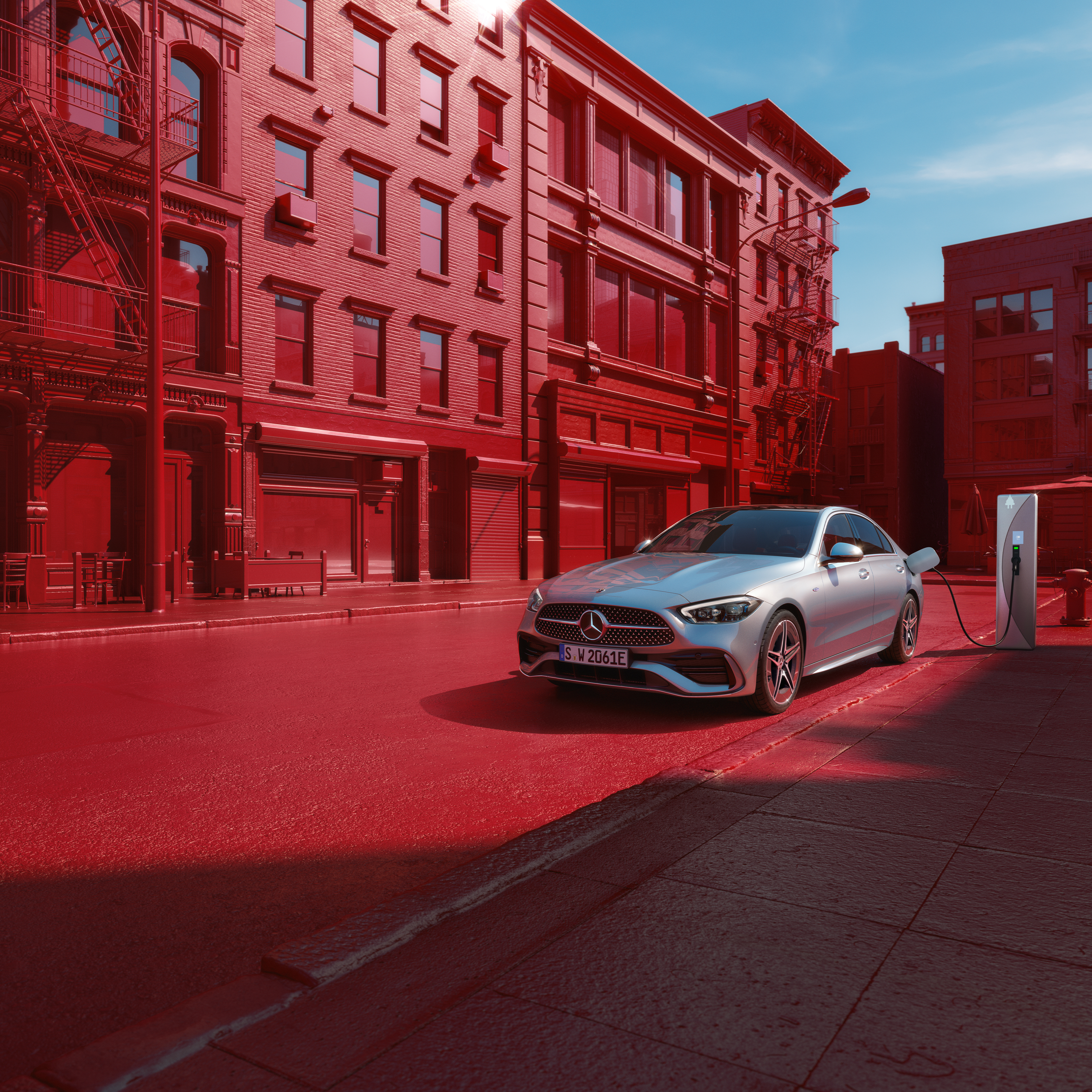 Oferta | Clase C Berlina | Mercedes-Benz Visual de un Clase C Berlina enchufado al cargador