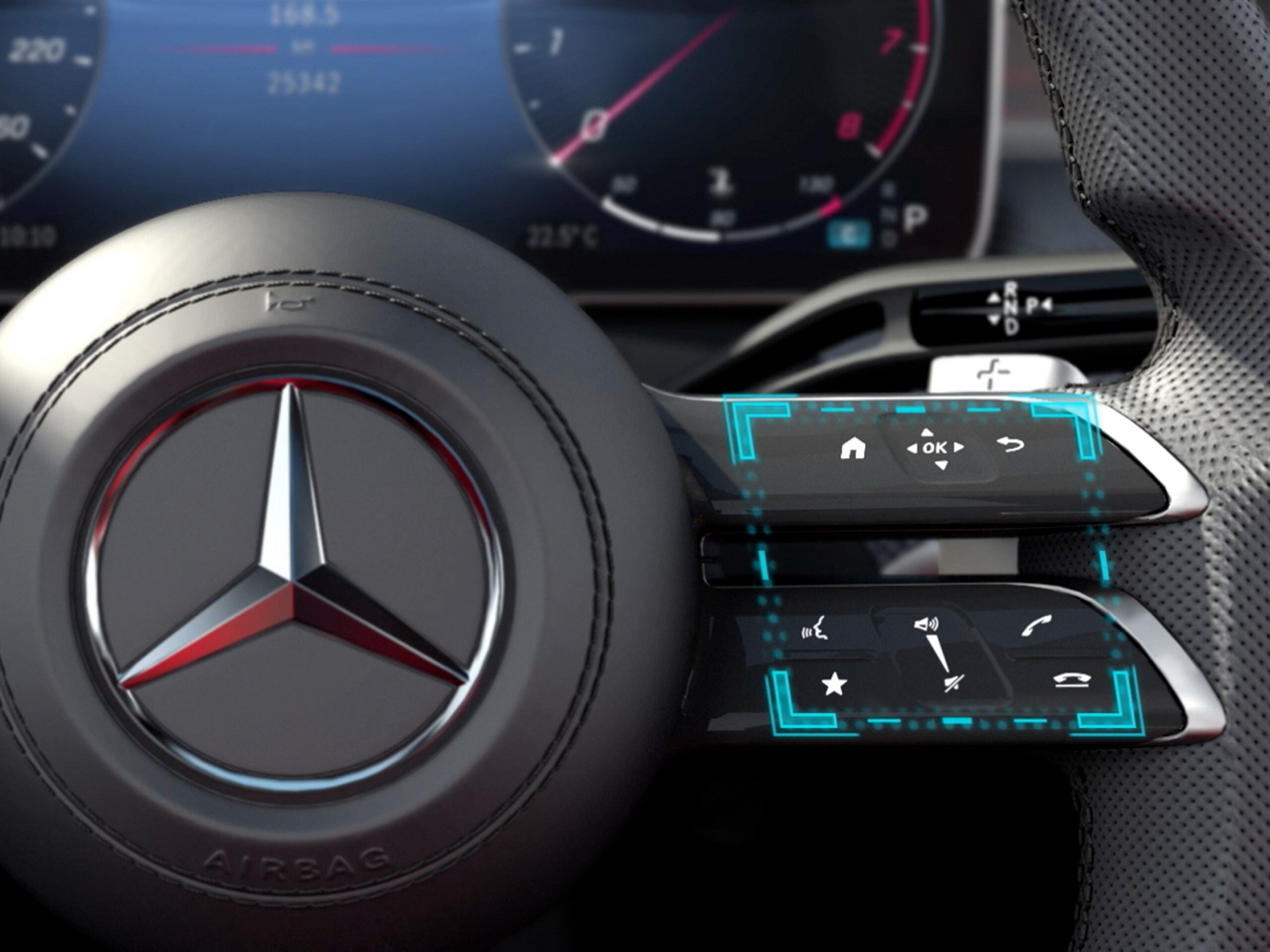 El vídeo muestra el funcionamiento del sistema de manejo táctil MBUX de la nueva Clase C Berlina de Mercedes-Benz.