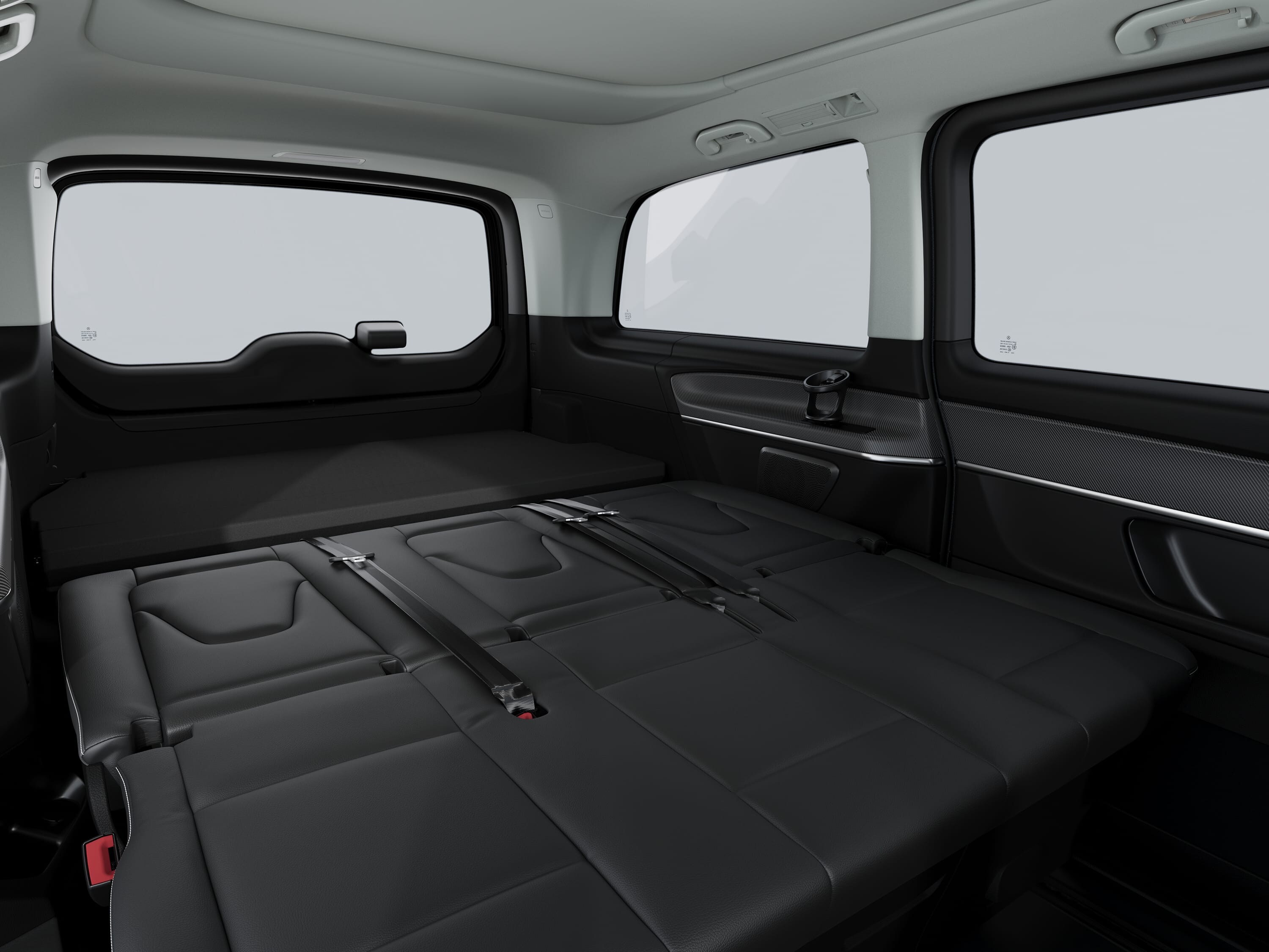 Banqueta HORIZON del Mercedes-Benz Marco Polo con cajones integrados y espacio interior flexible.