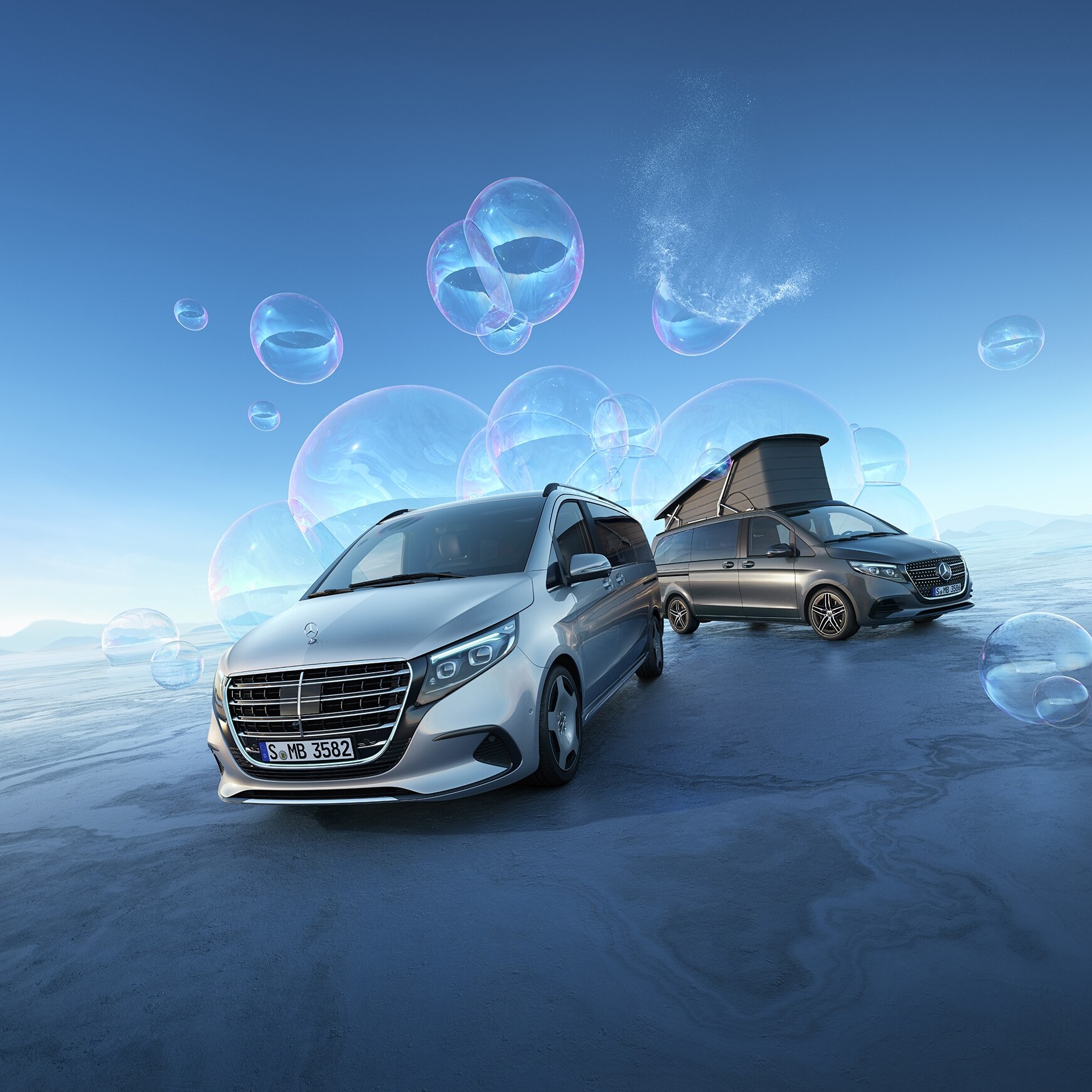 Las autocaravanas Mercedes‑Benz Marco Polo y Clase V ofrecen viajes de lujo, soluciones flexibles para acampar y el confort moderno de la «vida en autocaravana».
