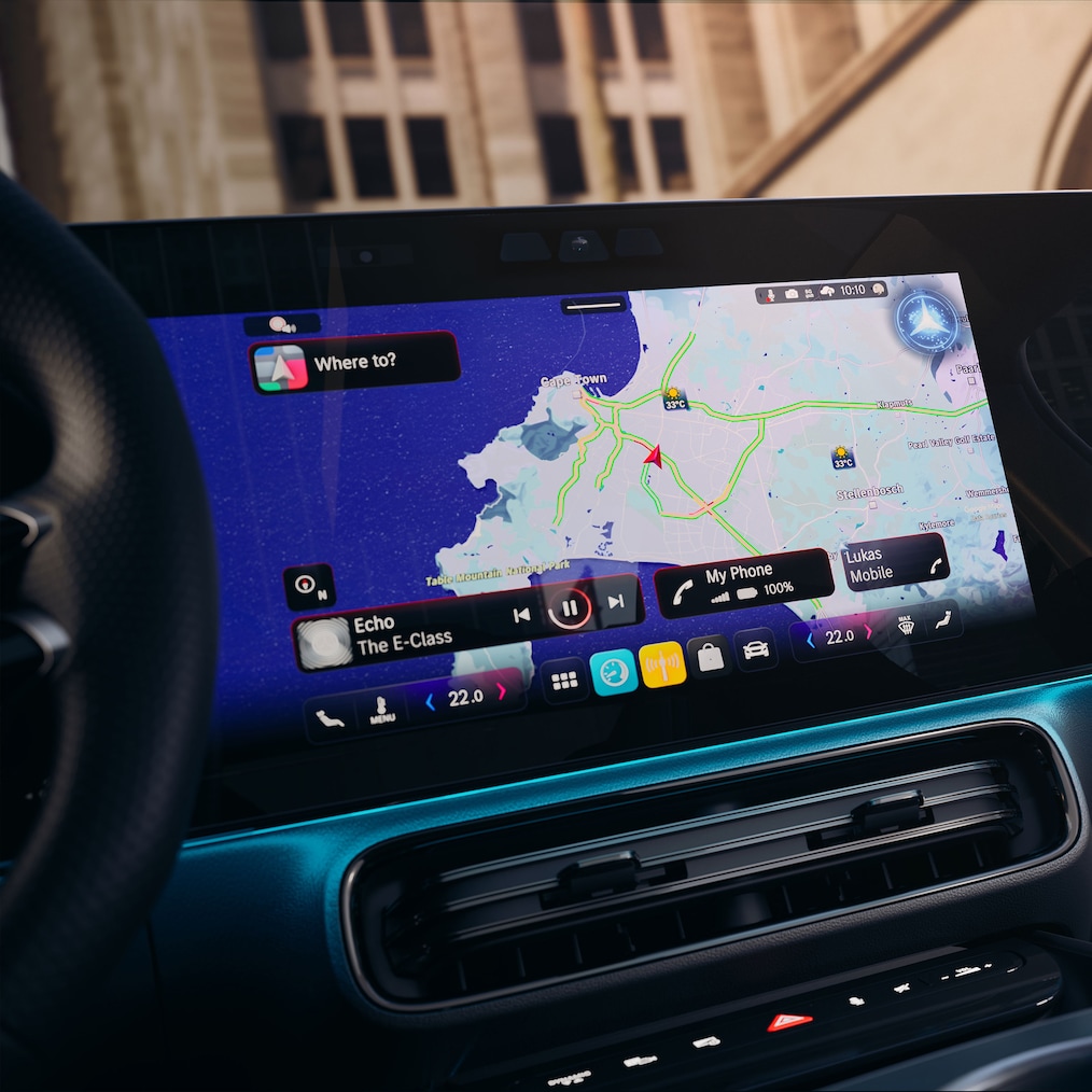 Vista en el visualizador central con Zero Layer Screen y MVA en la esquina del CLA C178.