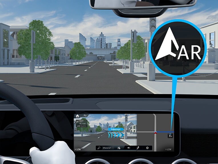 El extra digital: navegación en realidad aumentada MBUX para el nuevo CLA de Mercedes-Benz.