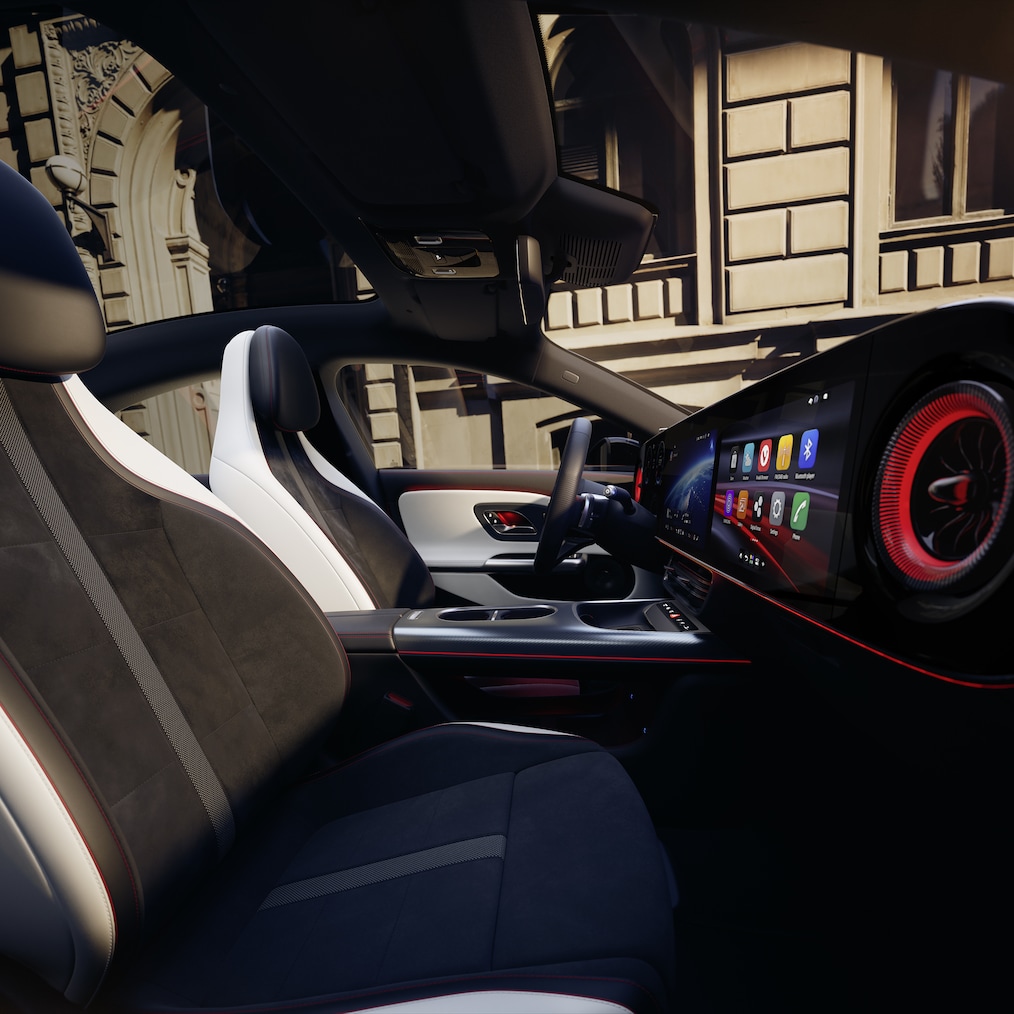 El interior con MBUX Superscreen y Asientos deportivos en el CLA de Mercedes-Benz 
