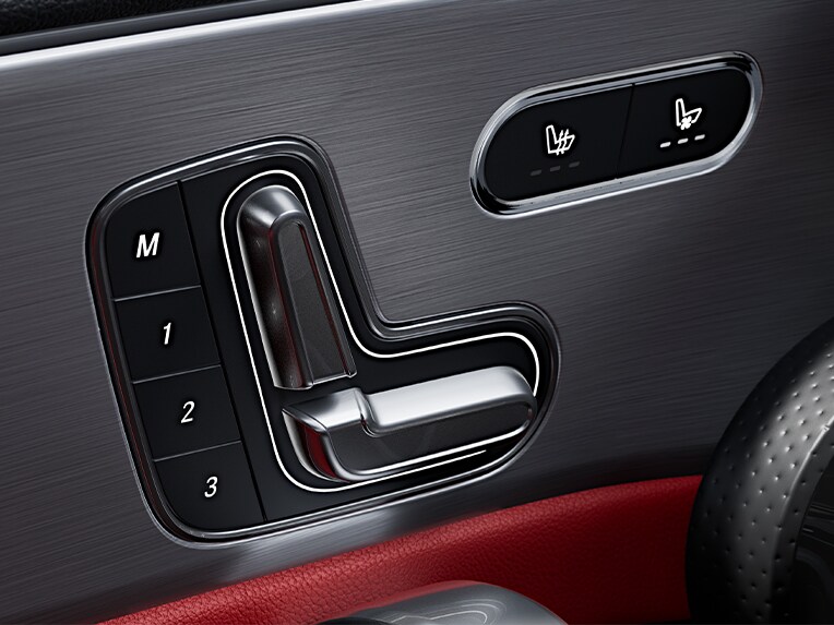 Representación de la climatización de asiento del CLA Shooting Brake de Mercedes-AMG.