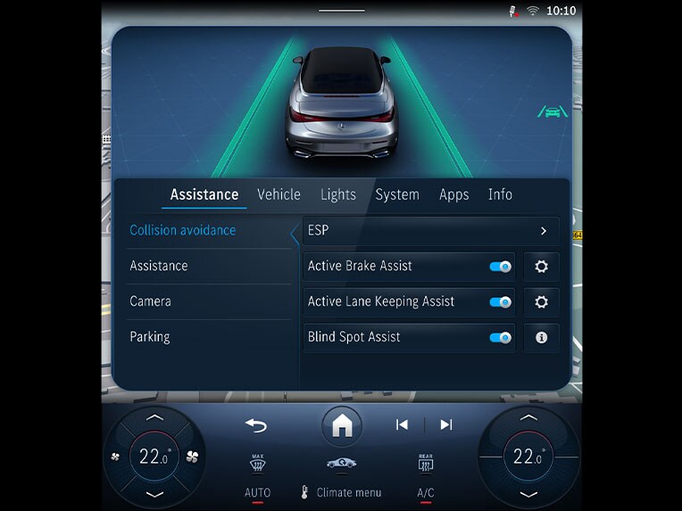 El detector activo de cambio de carril del CLE Cabrio de Mercedes-Benz.