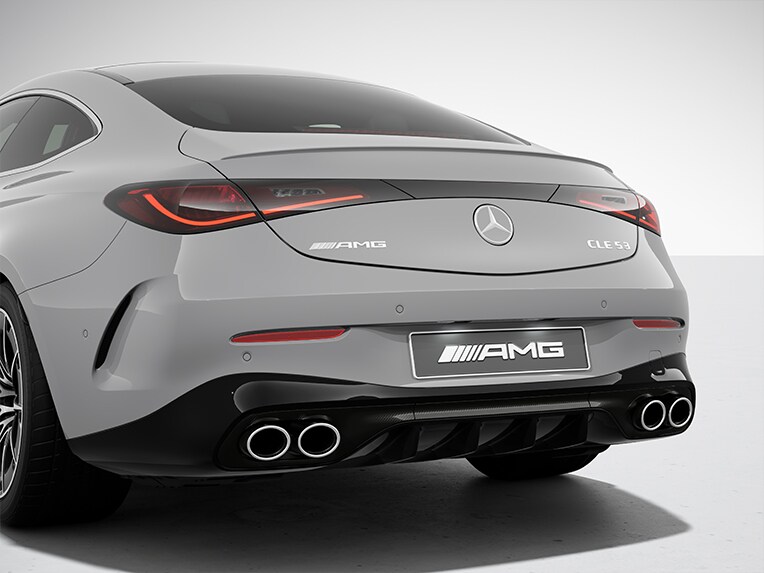 El paquete exterior de fibra de carbono AMG I para el nuevo Mercedes-AMG CLE Coupé.