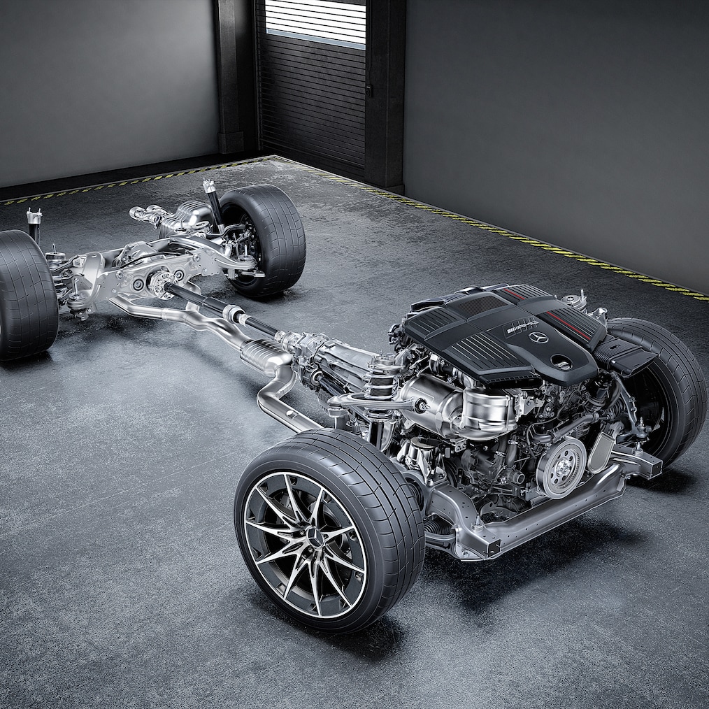 Sistema de propulsión del Mercedes-AMG CLE 53 4MATIC+ Coupé.