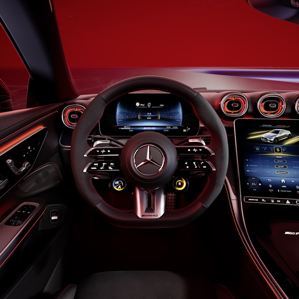 Interior del Mercedes-AMG CLE 53 4MATIC+ Coupé.
