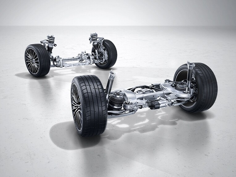 El tren de rodaje del Clase E Berlina de Mercedes-Benz con AGILITY CONTROL.