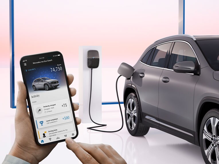 La aplicación Eco Coach en el EQA de Mercedes-Benz.