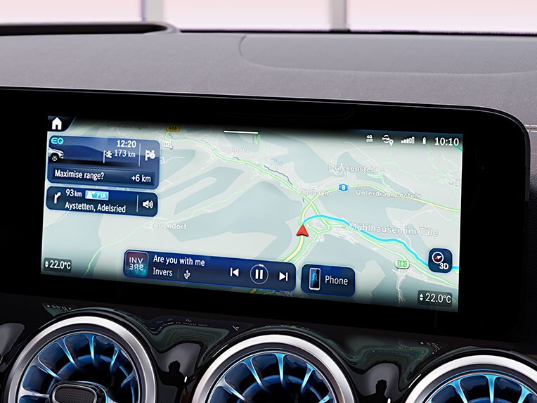 La autonomía ampliada del Mercedes EQA.