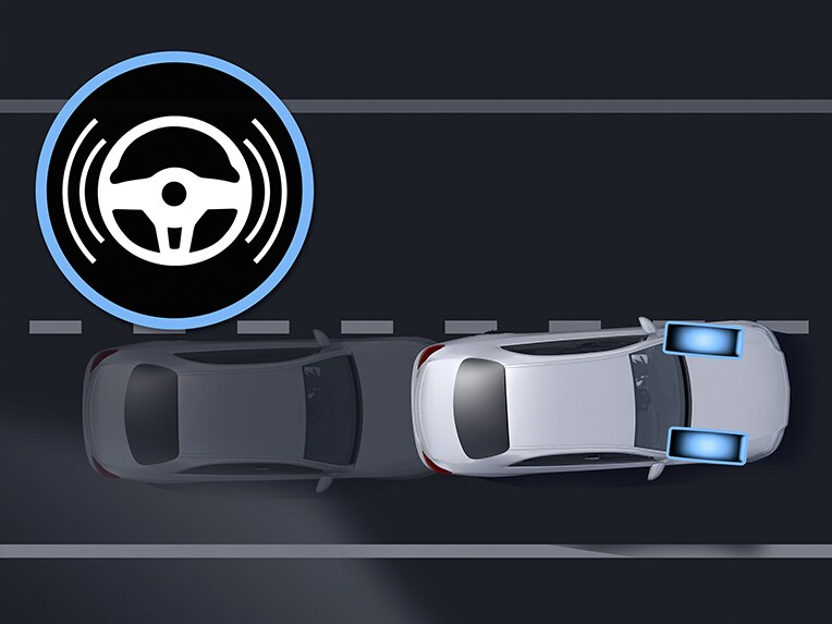 El detector activo de cambio de carril del EQA de Mercedes-Benz.