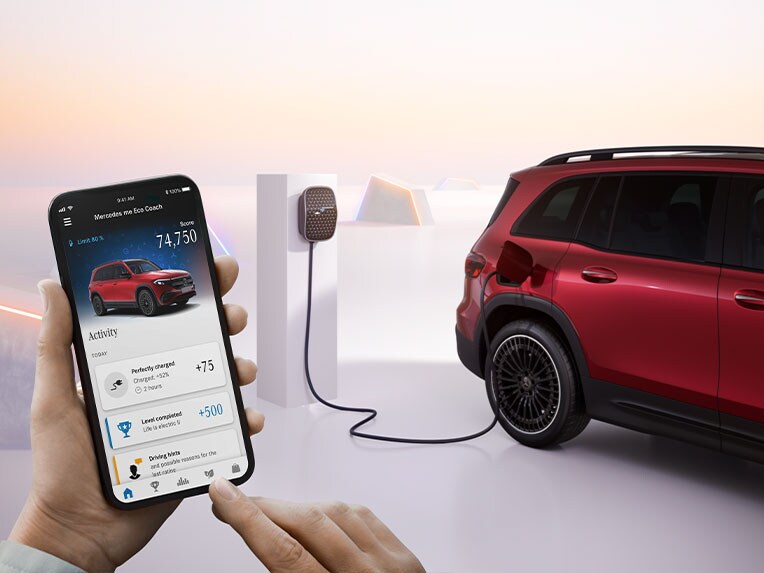 Aplicación Eco Coach en el EQB de Mercedes-Benz.
