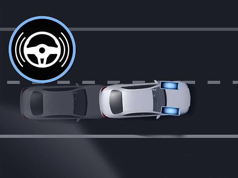 Una ilustración del paquete de asistencia a la conducción Plus.