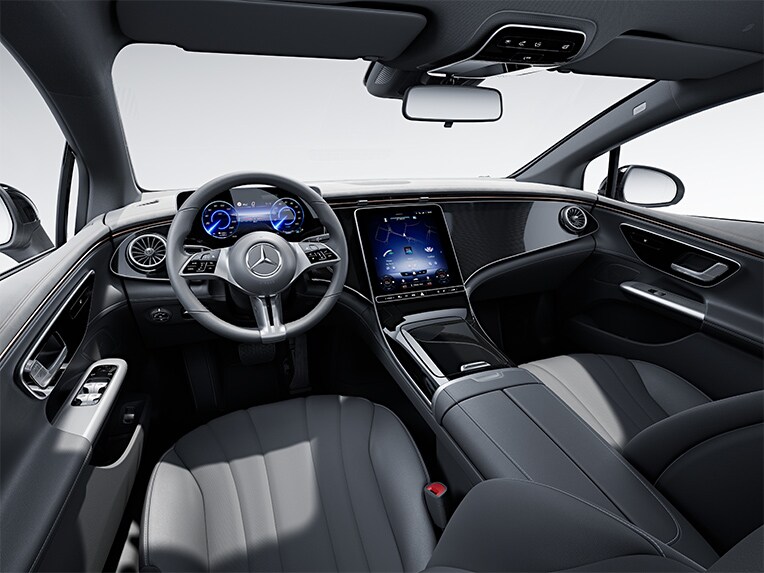 El EQE Berlina de Mercedes-Benz con interior Electric Art.