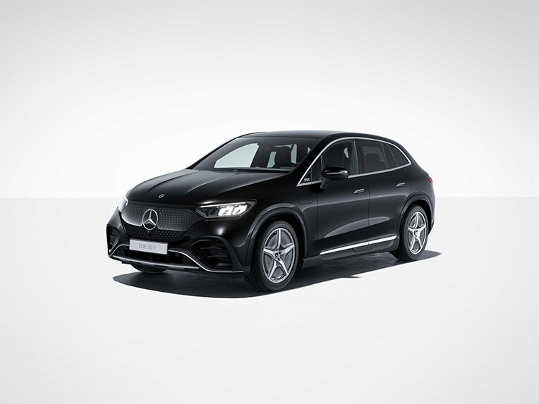 El exterior del EQE SUV de Mercedes-Benz con la línea AMG Line.