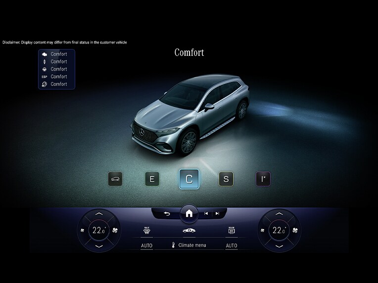 DYNAMIC SELECT para el EQS SUV de Mercedes-Benz.