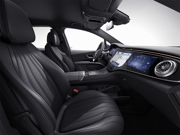 El habitáculo del EQS SUV con la línea AMG Line.