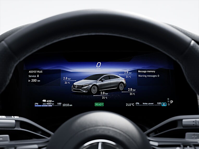 El paquete de asistencia a la conducción Plus en el EQS Berlina de Mercedes-Benz.