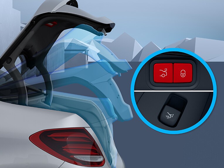 El portón trasero EASY-PACK del EQS de Mercedes-Benz.