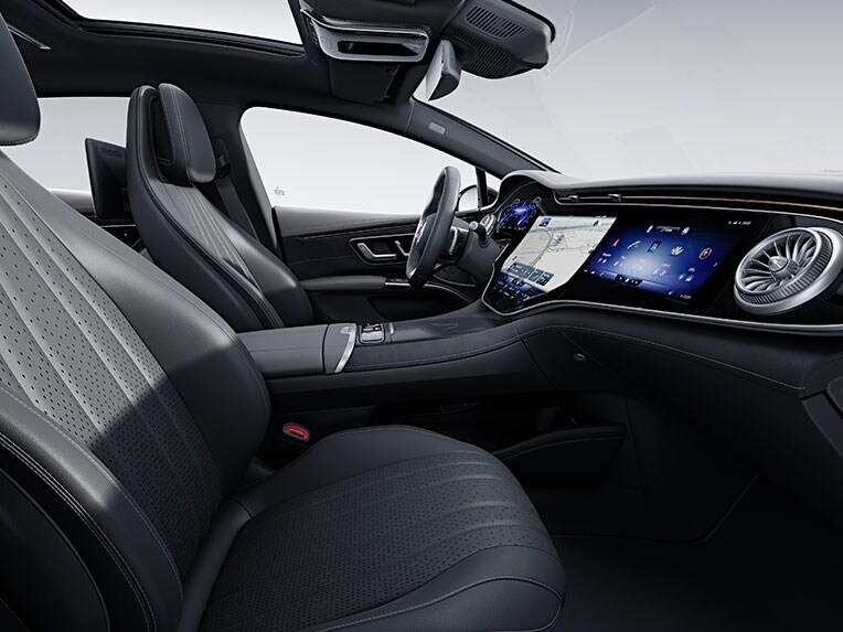 La AMG Line en el interior del EQS Berlina.