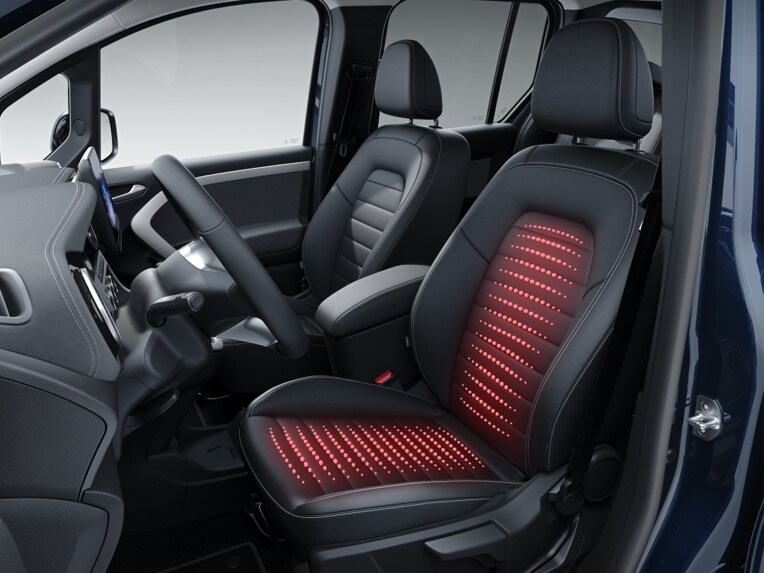 La calefacción en el asiento del conductor del Mercedes-Benz EQT.