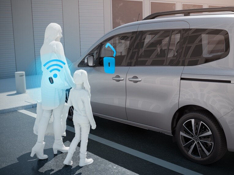 El sistema de desbloqueo sin llave KEYLESS-GO para el EQT.