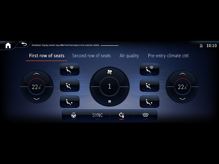 Climatización automática THERMOTRONIC en el Clase G totalmente eléctrico de Mercedes-Benz.