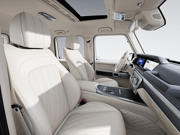 El Clase G totalmente eléctrico de Mercedes-Benz con la línea de equipamiento SUPERIOR para el espacio interior.