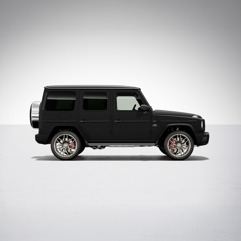 Vista lateral de un Mercedes-AMG G 63 con paquete AMG Performance.