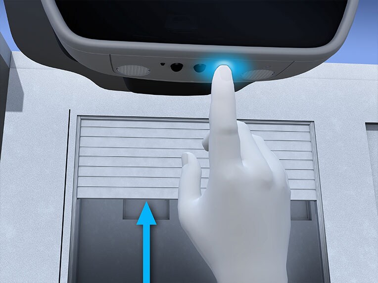 El sistema de apertura automática de la puerta del garaje en el nuevo Clase G.