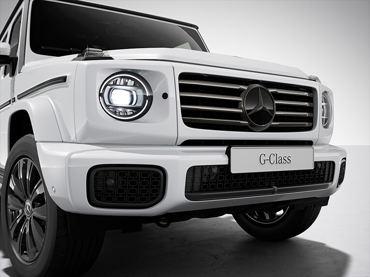 El Clase G totalmente eléctrico de Mercedes-Benz con el paquete MANUFAKTUR Dark Chrome.