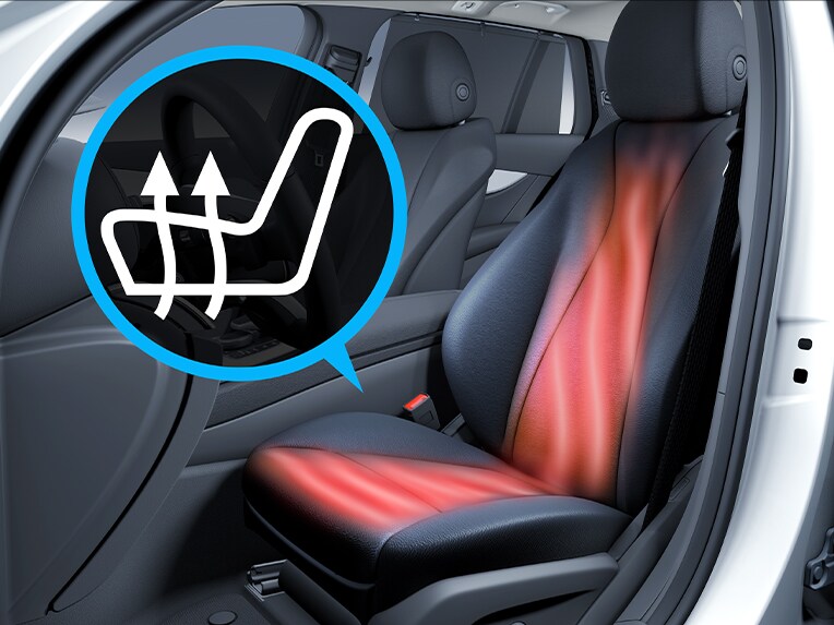 Climatización de asiento para conductor y acompañante en el Mercedes-AMG GLA.