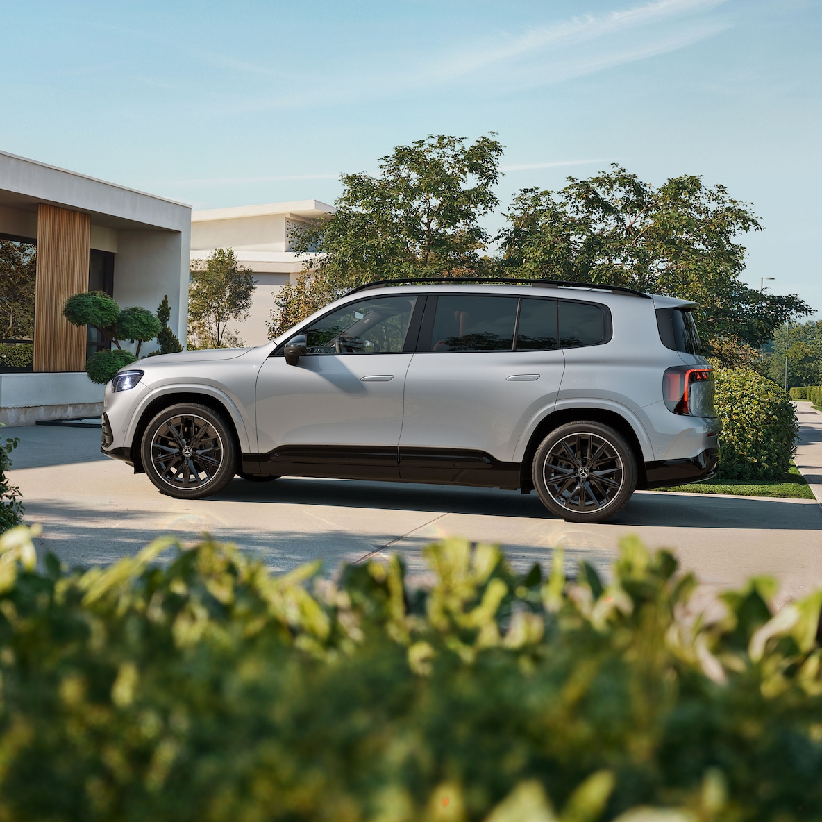 El exterior del nuevo GLB eléctrico.