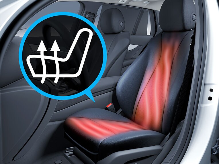 La calefacción de asiento para conductor y acompañante en el GLB de Mercedes-Benz.