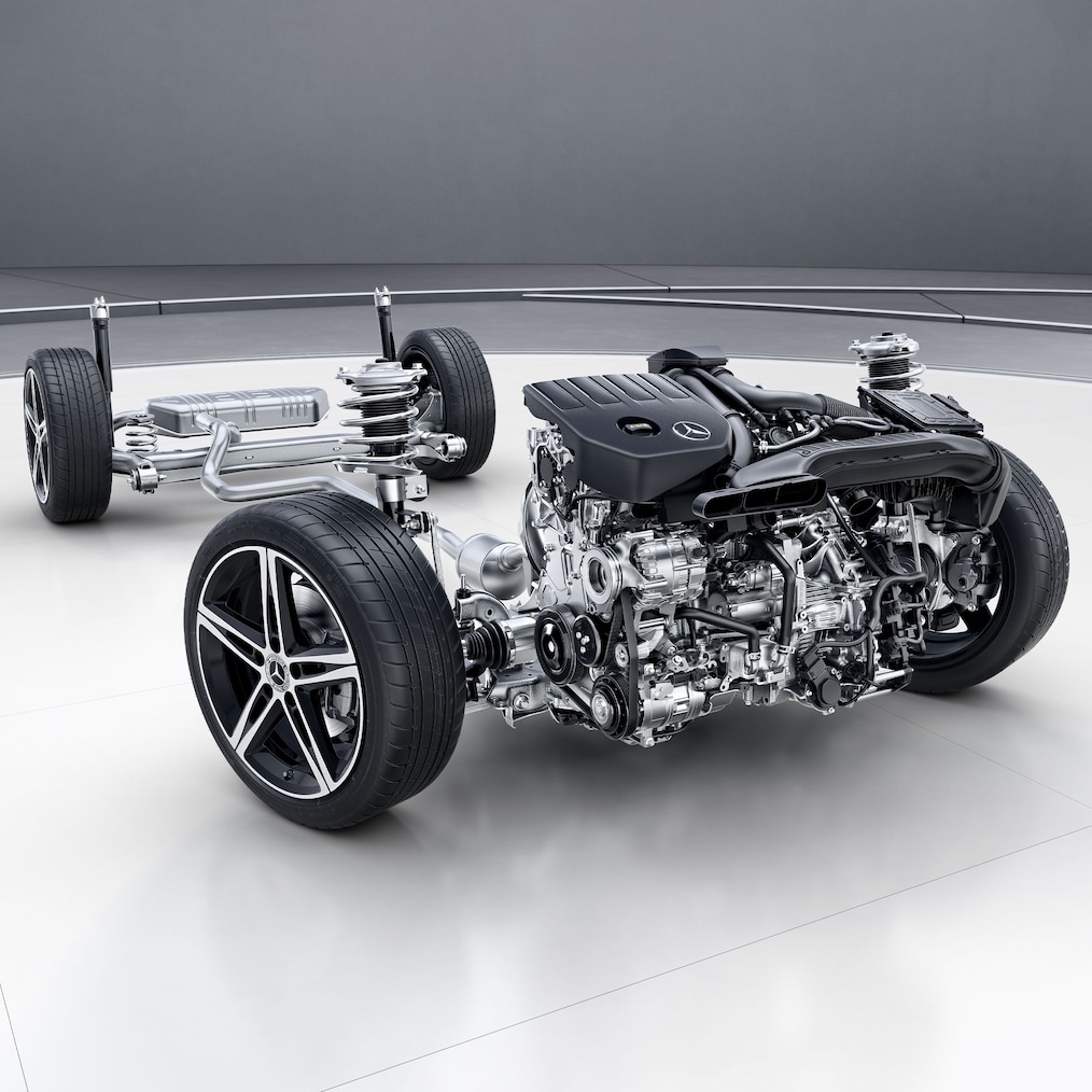 El tren de rodaje de confort del Mercedes-Benz GLB.