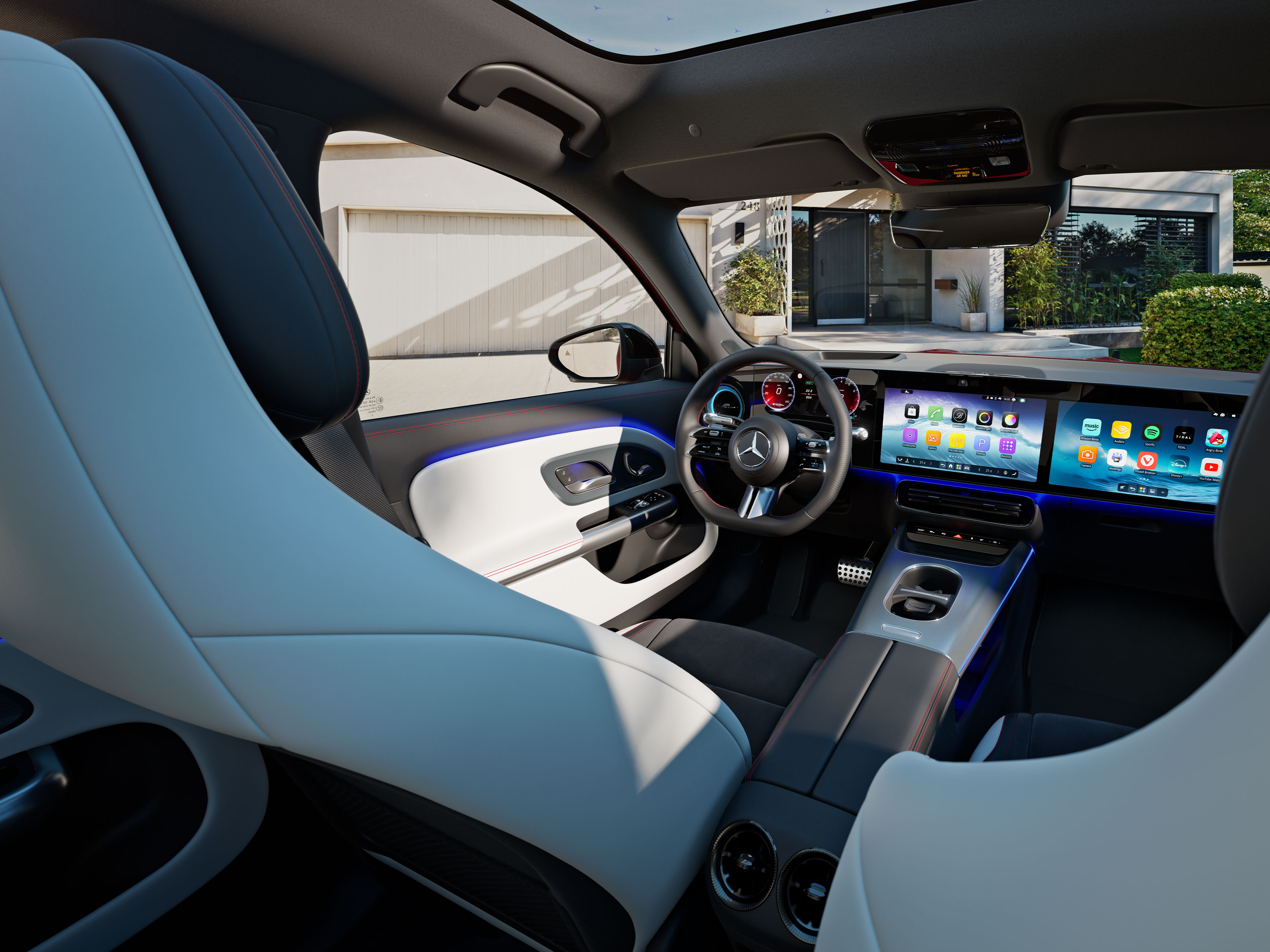 Interior | El GLB completamente nuevo | Mercedes-Benz El interior del GLB completamente nuevo de Mercedes-Benz.