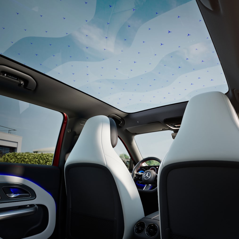 El techo panorámico SKY CONTROL del GLB de Mercedes-Benz.