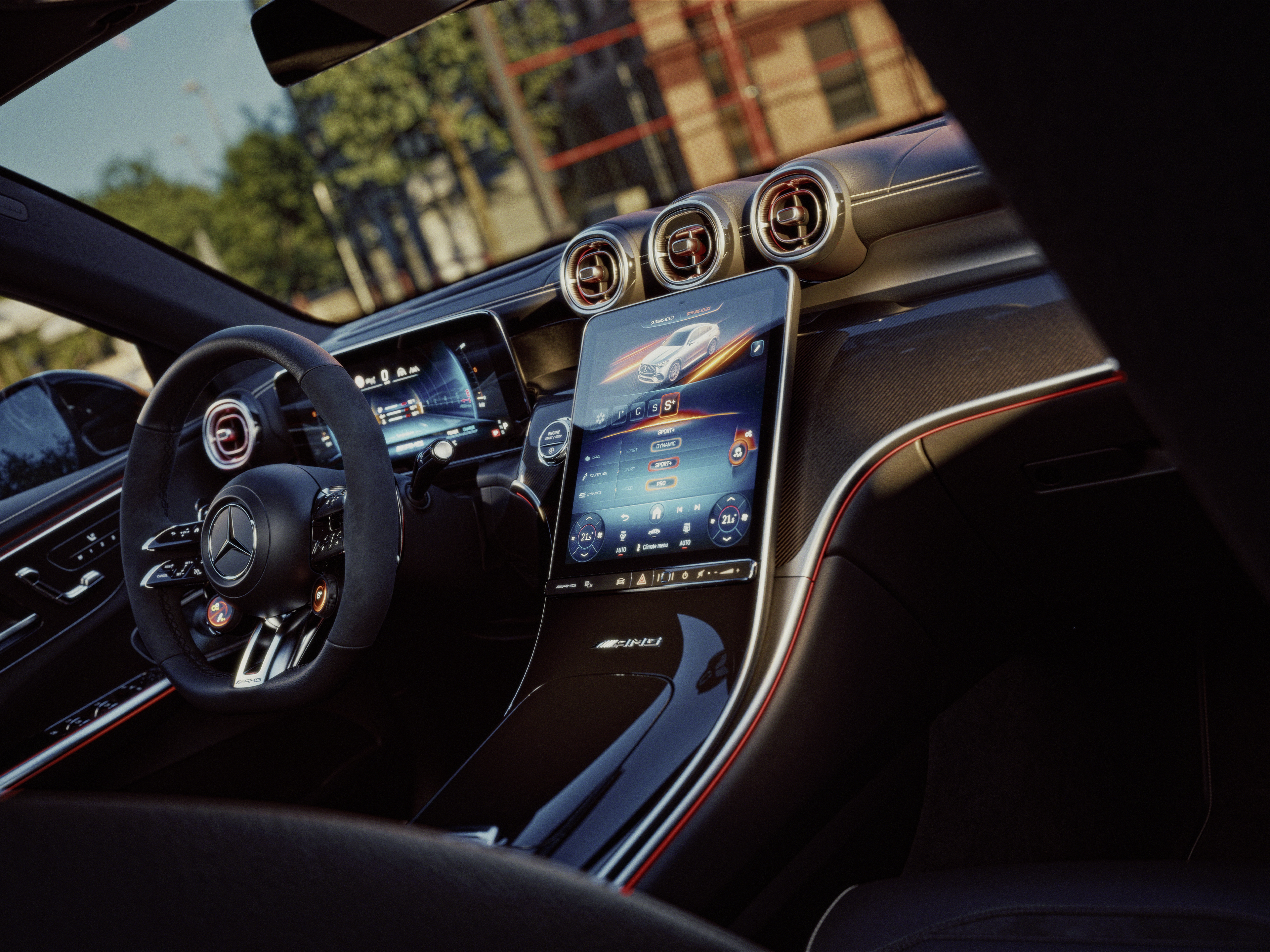 Interior | GLC | Mercedes-AMG El interior del nuevo Mercedes-AMG GLC Coupé.